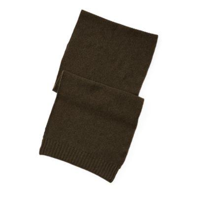 Ralph Lauren Seed-stitched Cashmere Scarf Dark Olive Melange
