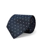 Ralph Lauren Polka-dot Woven Silk Tie Navy