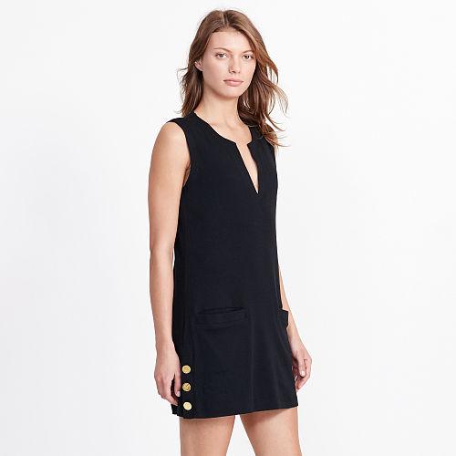 Ralph Lauren Lauren Button-hem Cotton Tunic Black