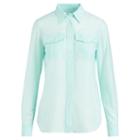 Ralph Lauren Lauren Cotton-silk Shirt Light Aquamarine