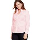 Ralph Lauren Lauren Woman Striped Cotton Shirt Pink