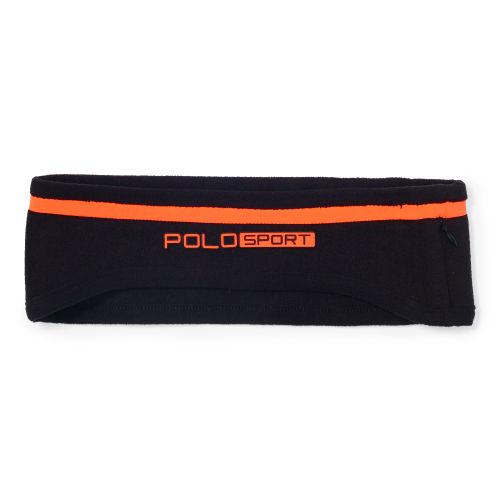 Ralph Lauren Polo Sport Thermal Fleece Headband Black/shocking Orange