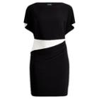 Ralph Lauren Lauren Woman Two-tone Jersey Dress Black-lauren White