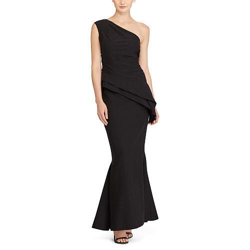 Ralph Lauren Lauren Peplum Crepe Gown
