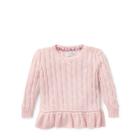 Ralph Lauren Cable-knit Cotton Sweater Hint Of Pink 12m