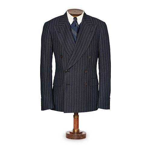 Ralph Lauren Rrl Linen-merino Twill Sport Coat Indigo Cream