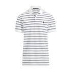 Ralph Lauren Custom Slim Performance Polo White/navy/steel Hthr