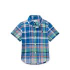 Ralph Lauren Cotton Madras Shirt Blue Multi 6m