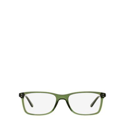 Ralph Lauren Polo Square Eyeglasses Shiny Semi Trasp Green