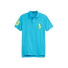 Ralph Lauren Custom Fit Mesh Polo Shirt Hawaiian Ocean