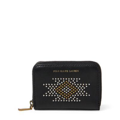 Ralph Lauren Studded Leather Small Wallet Stud