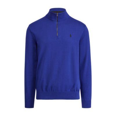 Ralph Lauren Cotton Half-zip Sweater Flag Royal