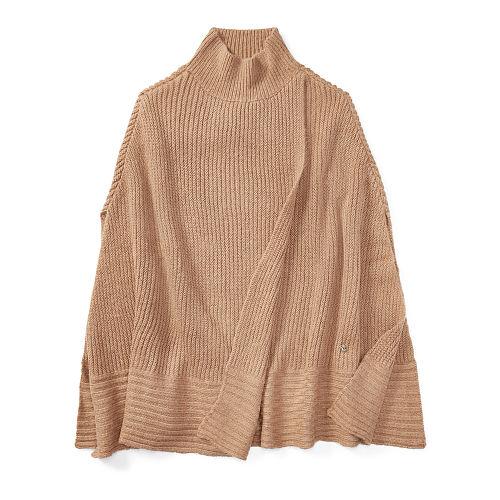 Ralph Lauren Lauren Ribbed Mockneck Poncho