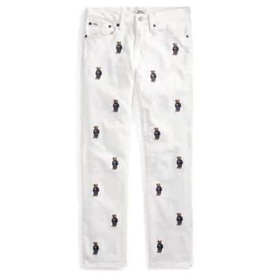 Ralph Lauren Waverly Straight Crop Jean White