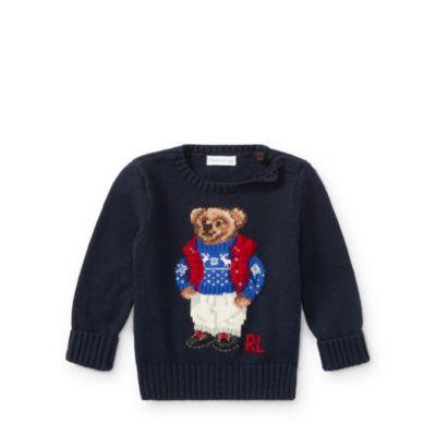 Ralph Lauren Polo Bear Cotton Sweater Hunter Navy 9m