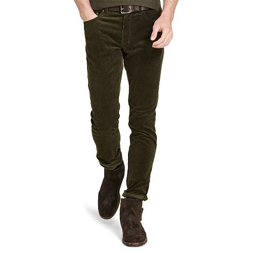 Polo Ralph Lauren Stretch Slim-fit Corduroy Pant Barn Olive