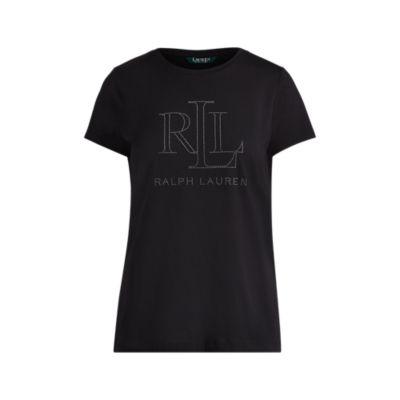 Ralph Lauren Studded Logo T-shirt Polo Black