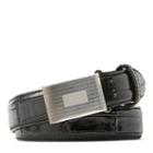 Ralph Lauren Alligator Engine-buckle Belt Black Gator