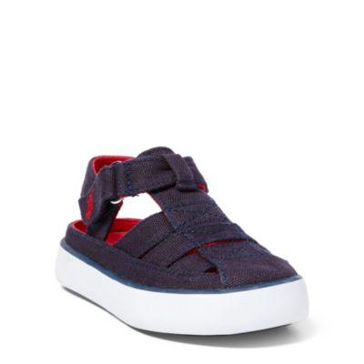 Ralph Lauren Sander Fisherman Sneaker Navy Canvas