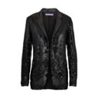 Ralph Lauren Tess Sequined Silk Jacket Black