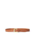 Ralph Lauren Emden Pebbled Belt Bourbon