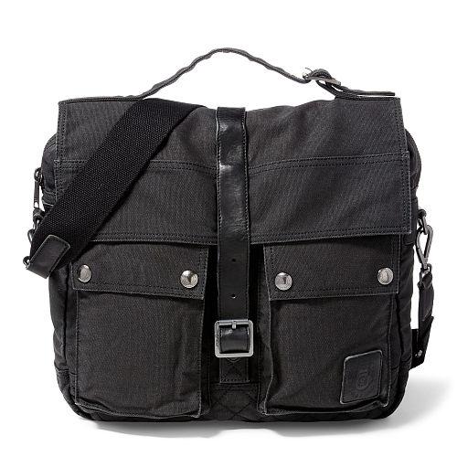 Polo Ralph Lauren Coated Canvas Messenger Bag Black