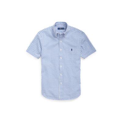 Ralph Lauren Classic Fit Cotton Sport Shirt White/navy Xl Tall