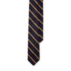 Ralph Lauren Striped Silk Repp Narrow Tie Navy/gold
