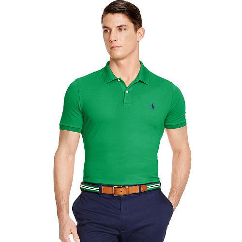 Ralph Lauren Polo Golf Custom-fit Stretch Mesh Polo Preppy Green