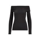 Ralph Lauren Jersey Off-the-shoulder Top Dark Gents Heather