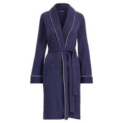 Ralph Lauren Quilted Shawl-collar Robe Navy