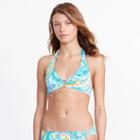 Ralph Lauren Lauren Paisley Ring-front Halter Blue