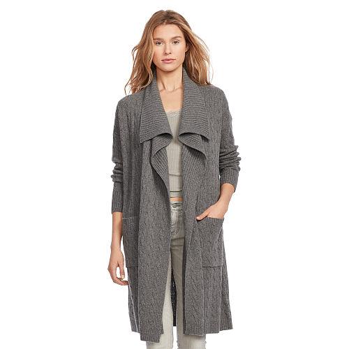 Polo Ralph Lauren Cable Wool-cashmere Cardigan Antique Heather