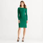 Ralph Lauren Lauren Petite Ruched Jersey Dress Regent Green