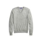 Ralph Lauren Cashmere V-neck Sweater Light Grey Heather