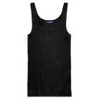 Ralph Lauren Ribbed Cotton Tank Top Polo Black