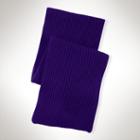 Polo Ralph Lauren Rib-knit Cashmere Scarf Purple
