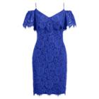 Ralph Lauren Lace Cold-shoulder Dress Blue
