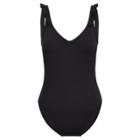 Ralph Lauren Ruffled Open-back One-piece Black