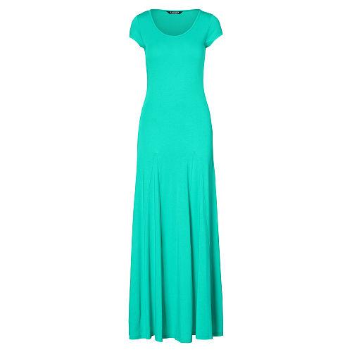 Ralph Lauren Lauren Jersey Scoopneck Maxidress Tropic Turquoise