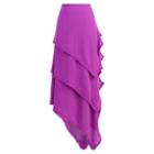 Ralph Lauren Bernadette Tiered Silk Skirt Amethyst