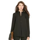 Polo Ralph Lauren Silk Contrast-yoke Shirt Black