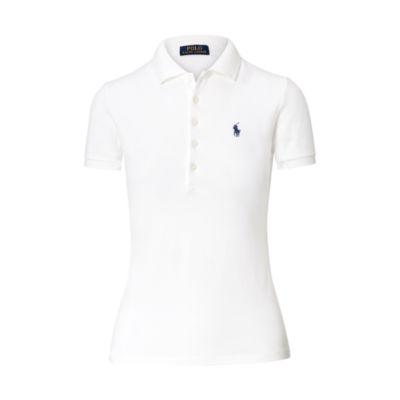Ralph Lauren Slim Fit Stretch Mesh Polo White