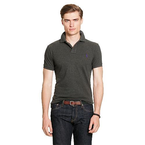 Polo Ralph Lauren Slim-fit Mesh Polo Shirt Bristol Heather