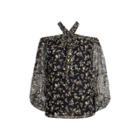Ralph Lauren Georgette Cold-shoulder Blouse Multi