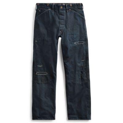 Ralph Lauren Straight Indigo Selvedge Pant Repaired Dark Wash