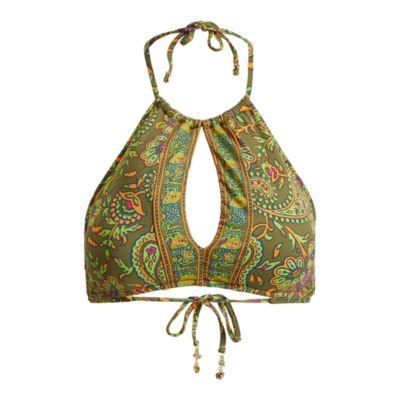 Ralph Lauren Paisley-print Bikini Top Olive