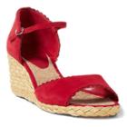 Ralph Lauren Lauren Chrissie Suede Espadrille Rouge