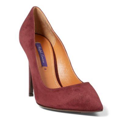 Ralph Lauren Celia Suede Pump Bordeaux