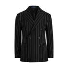 Ralph Lauren Polo Striped Suit Jacket Black And Off White